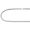 Herren-Damen-Halskette aus 10 Karat Weißgold, 2,5 mm, abgerundete Palmweizenkette, 18–40 Zoll