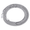 Mens Ladies 10K White Gold 2.5MM Rounded Palm Wheat Chain Necklace 18-40 Inches