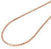 Mens Ladies 10K Rose Gold 2.5MM Rounded Palm Wheat Chain Necklace 18 - 40 Inches