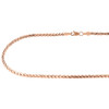 Mens Ladies 10K Rose Gold 2.5MM Rounded Palm Wheat Chain Necklace 18 - 40 Inches