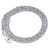 14K White Gold 2MM Solid Byzantine Italian Link Style Chain Necklace 16-24 Inch