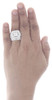 14K Yellow Gold Quad Diamond Bridal Set Engagement Ring + Wedding Band Halo 5 CT
