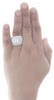 14K White Gold Quad Diamond Bridal Set Engagement Ring + Wedding Band 3.75 CT.