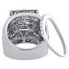 14K White Gold Baguette Diamond Bridal Set Engagement Ring + Wedding Band 5 CT.