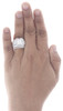 14K Yellow Gold Quad Diamond Bridal Set Engagement Ring + Wedding Band Halo 3 CT