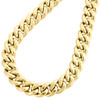 Mens 10K Yellow Gold Hollow Miami Cuban Link Chain 8.50mm Box Clasp 22-34 Inches