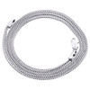 Real 10K White Gold 3D Hollow Franco Box Link Chain 1.50mm Necklace 18-26 Inches