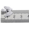 10K White Gold Genuine Diamond Butterfly Pendant 0.70" Statement Charm 0.22 CT.