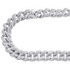 Diamant-Halsband Miami kubanische Gliederkette Sterlingsilber 12 mm Halskette 17,8" | 6 ct