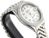 Mens Rolex 36mm DateJust Diamond Watch Jubilee Steel Band White MOP Dial 2 CT.