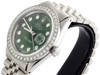 Herren- Rolex 36 mm, Datejust, Diamantuhr, Jubilee-Stahlband, individuelles grünes Zifferblatt, 2 ct