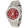 Mens Rolex 36mm DateJust Diamond Watch Jubilee Steel Band Custom Red Dial 2 CT.