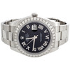 Mens 41mm 116300 Rolex DateJust II Steel Diamond Watch Black Roman Dial 3 CT.