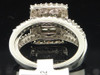 White Gold Princess Cut Diamond Bridal Set Engagement Ring Wedding Band 0.98 Ct.