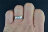 Diamond Trio Set Round Cut Engagement Ring Wedding Band 10K White Gold 0.16 Ct