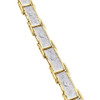 Diamond Bracelet Men's 10K Yellow Gold Round Cut Designer Pave Link 3.50 Tcw.