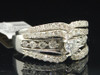 14K White Gold Solitaire Round Cut Diamond Engagement Wedding Bridal Ring Set