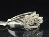 14K White Gold Solitaire Round Cut Diamond Engagement Wedding Bridal Ring Set