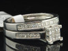 Princess Diamond Bridal Set 14K White Gold Engagement Ring Wedding Band 1 Ct.