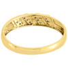 Diamond Trio Set Engagement Ring 10k Yellow Gold Round Cut Wedding Band 0.32 Ct
