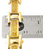 Yellow Diamond Yellow Gold Statement Link Bracelet 8.5" Pave Round Cut 1.42 Ct.