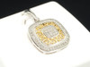 Ladies 10K Two Tone Gold Diamond Designer Filigree Pendant Charm For Necklace