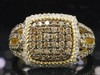 Brown Diamond Cocktail Ring 10K Yellow Gold Designer Right Hand Band 1.06 Ct.