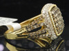 Brown Diamond Cocktail Ring 10K Yellow Gold Designer Right Hand Band 1.06 Ct.