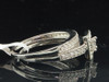 10K White Gold Princess Cut Diamond Solitaire Engagement Wedding Band Bridal Set