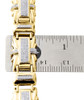 Diamond Statement Bracelet Mens 10K Yellow Gold 9 Inch Pave Link Round Cut 1 Ct.