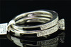 Diamond Bridal Set 14K White Gold Round Solitaire Engagement Wedding Ring .51 Ct
