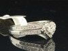Ladies 14K White Gold Diamond Engagement Ring Wedding Band Bridal Set 0.55 Ct.