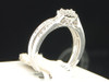 Ladies 14K White Gold Diamond Engagement Ring Wedding Band Bridal Set 0.55 Ct.