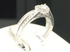 Ladies 14K White Gold Diamond Engagement Ring Wedding Band Bridal Set 0.55 Ct.