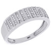 10K White Gold Diamond Trio Set Matching Engagement Ring Wedding Band 0.50 Ct.