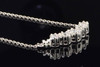 Diamond Flower Pendant 14K White Gold .50 Ct Charm Necklace