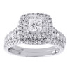 Diamond Princess Solitaire Engagement Wedding Ring White Gold Bridal Set 1.50 Ct