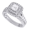 Diamond Princess Solitaire Engagement Wedding Ring White Gold Bridal Set 1.50 Ct