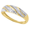 Diamond Trio Set Ladies Matching Engagement Ring Wedding Band Yellow Gold .32 Ct