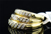 Diamond Matching Wedding Trio Set 10K Yellow Gold Round Engagement Ring 1/4 Tcw.