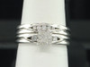 Princess Diamond Bridal Set 14K White Gold Engagement Ring Wedding Band 0.25 Ct.