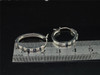 Blue Diamond Hoops Ladies .925 Sterling Silver Round Huggie Earrings 1/4 Tcw.