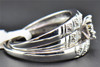 Diamond Trio Set Round Cut His & Her Matching Wedding 925 Sterling Silver .10 Ct