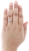 Diamond Promise Engagement Fashion Ring Round Solitaire 10K White Gold 0.12 Ct.