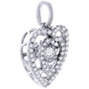 Dancing Diamond Double Heart Pendant Ladies 10K White Gold 0.32 Tcw.