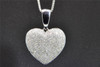 Diamond Heart Pendant 10K White Gold 1.10 Ct Domed Love Charm