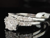 Diamond Bridal Set Ladies 14K White Gold Princess Engagement Wedding Ring 1 Tcw.