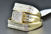 Diamond Trio Set Engagement Ring Wedding Band 14K Yellow Gold His & Hers 0.60 Ct