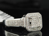 LADIES 10K WHITE GOLD .25C DIAMOND PAVE RIGHT HAND RING