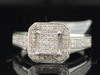 LADIES 10K WHITE GOLD .25C DIAMOND PAVE RIGHT HAND RING